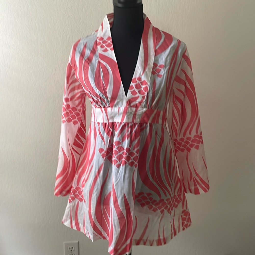 Virginia Johnson light tunic size S mini dress beach vacation Anthropologie